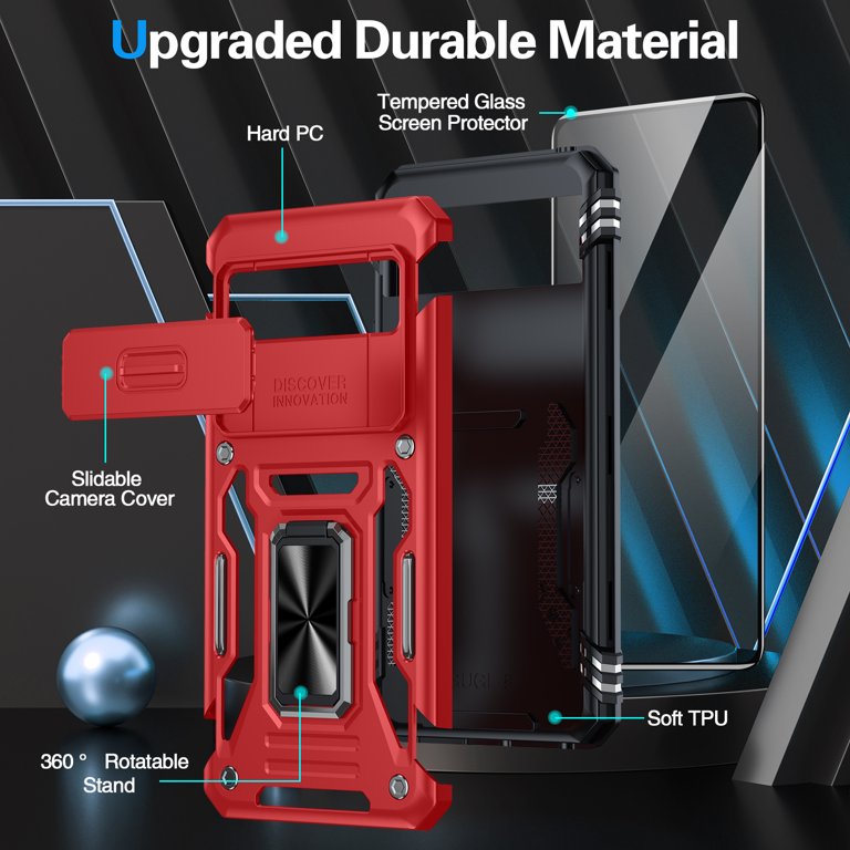ANTSHARE For Google Pixel 9A Case With 9H Screen Protector, Slide