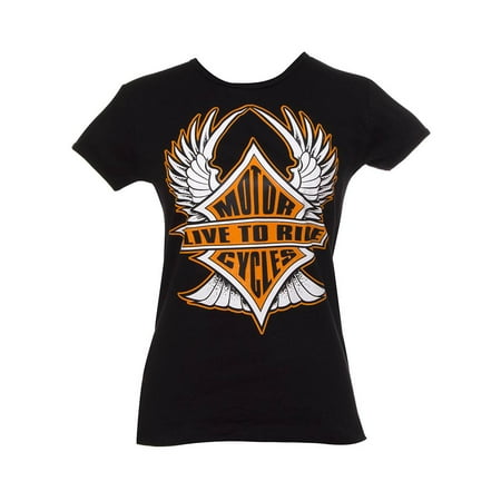 Womens Live to Ride Motorcycles Black T-Shirt (Best Cities For Black Women To Live)