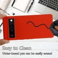 thumbnail image 5 of Designed for Google Pixel 7 Pro 2022 Case,Slim Liquid Silicone Rubber Shockproof Phone Cover with Wrist Strap Soft Anti-Scratch Microfiber Lining Protection Case for Google Pixel 7 Pro (Red), 5 of 15