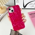 thumbnail image 4 of Case for iPhone 15 Plus,3D Meteorite Bubble Pattern Electroplate Plating Glossy Curly Wavy Frame Case,Shockproof Soft TPU Protection,for iPhone 15 Plus Case 6.7 Inch/Hot Pink, 4 of 5