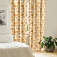 thumbnail image 2 of Ambesonne Garden Curtains, Hibiscus Flourish, Pair of 28"x84", Orange White, 2 of 5