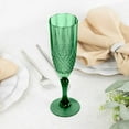 thumbnail image 2 of BalsaCircle 6 Hunter Green 8 oz Crystal Disposable Plastic Party Champagne Flutes Wedding Supplies, 2 of 8