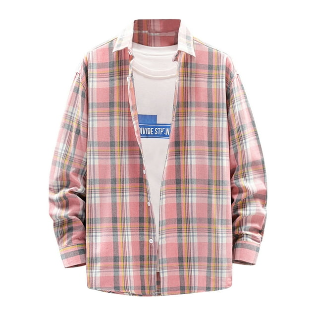 cllios Liquidation Chemise en Flanelle pour Homme Chemise à Carreaux à Manches Longues Veste Chemise Décontractée Boutonnée Coupe Régulière Chemise d'Extérieur Douce pour Homme