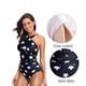 thumbnail image 3 of Trajes de baño de una pieza para mujer Traje de baño sin espalda con control de barriga y ojo de cerradura cruzado en la parte delantera - Estrella, 3 of 6