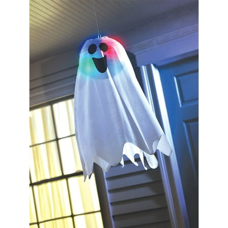 Light Up Ghost Fabric Hanging Decoration (Each)