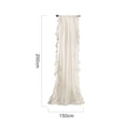 thumbnail image 2 of Ruffle Edge Pleated Curtain, Princess Decorative Curtain pure white curtain, 2 of 6