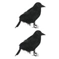 thumbnail image 1 of Halloween decoraciónes Pájaros decorativos de Halloween con plumas negras de aspecto realista, 1 of 2