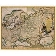 thumbnail image 3 of Visscher 14x12 Black Modern Framed Museum Art Print Titled - Europe Russia - Visscher 1681, 3 of 5
