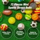 thumbnail image 2 of Pelotas antiestrés de espuma HydRen Sports, 6,3 cm, 72 unidades, con bolsa de almacenamiento, 2 of 7
