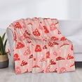 Cute Mushroom1 Throw Blanket for Couch, Soft Comfy Warm Plush Throw