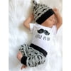 Newborn Infant Baby Boy Cotton Tops Romper Pants Legging Hat Outfits Clothes Set