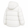 thumbnail image 2 of HILEELANG Girls Cropped Puffer Jacket, Hooded Short Winter Coat for Kids and Teens, Off White, 11-12Y, 2 of 8