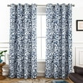thumbnail image 3 of DriftAway Julia Watercolor Blackout Room Darkening Grommet Lined Thermal Insulated Energy Saving Window Curtains 2 Layers 2 Panels, 3 of 5