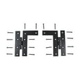 thumbnail image 3 of Renovators Supply Cabinet Hinges 4.5 in HL Hinge Pair Left and Right Black Wrought Iron Kitchen Cabinet Hinge w/Hardware Pack of 2, 3 of 10