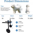 thumbnail image 3 of XIRQI Dog Wheelchair for Back Legs-Adjustable Small Dog Wheelchair with 1.5Mm Thickened Frame,Mobility Aid Support Cart for Disabled Hind Legs Rehab,Walking Wheels for Small Dogs, 3 of 8