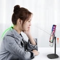 thumbnail image 3 of GETAJGHSD 1Set Mobile Phone Stand for Desktop Use with Black ABS Metal for Smartphones, 3 of 8