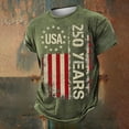 thumbnail image 5 of 250Th Anniversary Casual Short Sleeve T Shirt Comfortable Breathable 250Th Anniversary Mens Tees Army Green L, 5 of 7