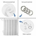 thumbnail image 5 of White Burlap Texture Bathroom Shower Curtains with 12 Hooks Polyester Waterproof Shower Curtain for Stalls and Bathtubs Farmhouse Vintage White Decorative Bathroom Privacy Curtain 48x72 Inches, 5 of 9
