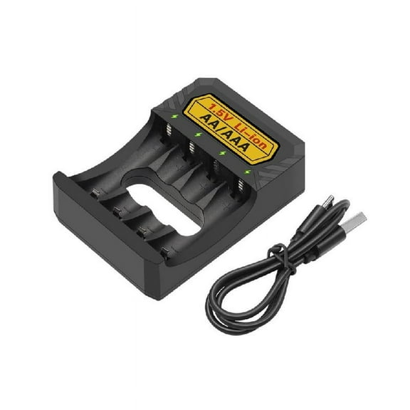 Small 1.5V Lithium Batteries Charger With Type C Connection, Suitable For AA And Triple A Batteries With Auto ShutOff