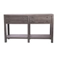thumbnail image 2 of Traditional Rustic Gray Wood Console Table with Storage Drawers, 2 of 3