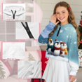 thumbnail image 6 of Xixirimido Snowflake Penguin Christmas Pattern Girls' Hoodies Sweatshirts with Pocket Half Zipper Pullover Crop Tops for Teen Girls Long Sleeve Sweater Size 11-12, 6 of 7