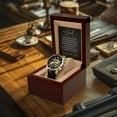thumbnail image 6 of Father's Day Gift Luxury Openwork Watch - Men's Openwork Watch - Mahogany Gift Box, 6 of 6