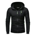 thumbnail image 5 of Mens Hoodie Men Hoodie Mens Slim Fit Zip Up Hoodies Sweatshirt Lightweight Long Sleeve with Kanga Pocket, 5 of 5