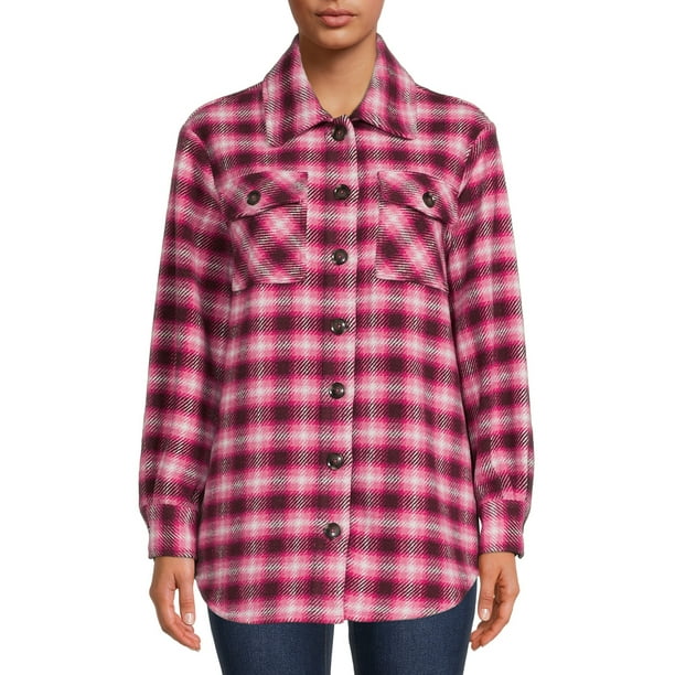 Time and Tru Women's Plaid Shacket