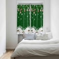 thumbnail image 4 of Christmas Green Kitchen Curtain 63 Inch Length Window Curtains and Drapes for Cafe/Living Room, Winter White Snowflakes Xmas Balls Window Treatment Rod Pocket Drapery Panels Curtains,42x63, 4 of 5
