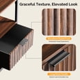 thumbnail image 5 of Ktaxon Fluted Nightstand with Charging Station End Table with Drawers Bedside Table Furniture for Bedroom, Living Room, Walnut Brown, 5 of 9