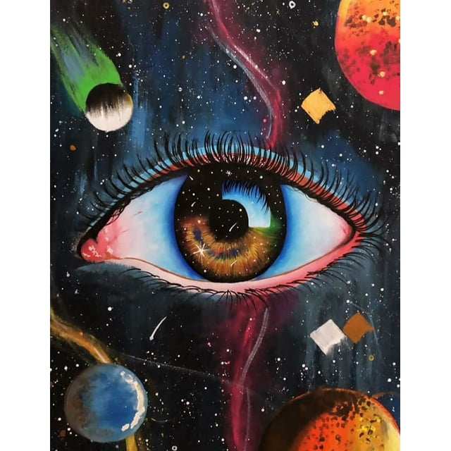 Kit de pintura de diamante para ojos, pintura profunda para niños adultos principiantes, regalos de decoración del hogar (16.0 x 12.0 in)