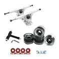 thumbnail image 2 of Aleación Skateboard camión 7 pulgadas ABEC-11 rodamiento Longboard Skate Board rueda llave reparación ensamblaje multiherramientas ensamblar Plata Claro Negro, 2 of 8