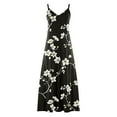 thumbnail image 5 of Joau Womens Vintage Printed Sleeveless Baggy Maxi Dress Summer Casual V Neck Loose Flowy Long Dress Evening Party Holiday Beach Sundress, 5 of 5