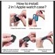 thumbnail image 2 of IP68 Waterproof Apple Watch case Shockproof Bumper Cover Built-in Screen Protector, Compatible with Apple Watch Series 6/5/4/SE 40mm Case - Blue case and Black Screen Frame, 2 of 5