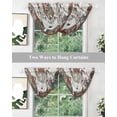thumbnail image 5 of Waterfall Valances for Windows, Farmhouse Kitchen Sheer Valance Curtains, Retro Country Star Berry Vintage Wood Grain Rod Pocket Elegant Swag Valances for Living Room Bedroom, 47.2"x38.5", 3 Panel, 5 of 8