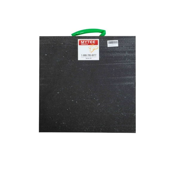 18"x18"x3" Thick Outrigger Pad for RV with Ergonomic Handle - High-Density Black Stabilizing Jack Landing Pad for Crane, Wrecker, Tow Truck, RVs