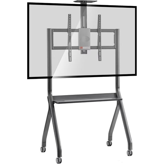 TV Cart TV Stand With Adjustable Height Fits Most for 43-75" TVs Up To 176 Lbs for Living Room And Office