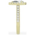 thumbnail image 4 of Unique Moments Lab Grown 2.00 ct Pear Halo Diamond Engagement Ring 14K Yellow Gold, 4 of 7
