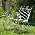 thumbnail image 3 of Outdoor Metal Rocking Arm Chair/Bench (Arm Chair, Antique White), 3 of 7
