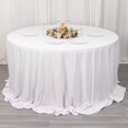 thumbnail image 6 of BalsaCircle 132 in White Scuba Polyester Round Tablecloth Party Linens Events Reception Decorations Supplies, 6 of 8
