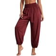 thumbnail image 3 of Jopfuhed Womens Baggy Yoga Pants Stretchy High Waisted Soft Pull On Workout Trousers Pants with Pockets Lounge Gym Joggers Pants,Sizes S-3XL, 3 of 9
