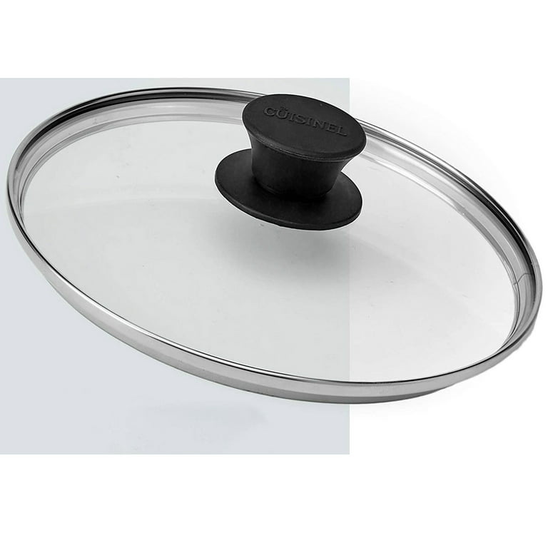 Cuisinel Pre-Seasoned Cast Iron Round 10-1/2" Griddle Pan Silicone  Handle Grip