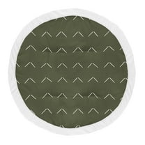 Sweet Jojo Designs Woodland Arrow Green and White Baby Play Mat