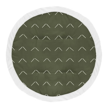 Sweet Jojo Designs Woodland Arrow Green and White Baby Play Mat