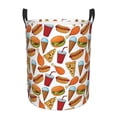 thumbnail image 6 of Picia Hot Dog Burger Large Laundry Basket, Waterproof, Freestanding Laundry Hamper, Collapsible Tall Clothes Hamper with Extended Handles-, 6 of 8