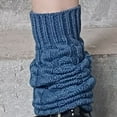 thumbnail image 4 of Yuanlong Womens Leg Warmers Ribbed Ruched Knit Mid-Calf Socks Slouchy Stretch Soft Thermal Fashion Tall Socks For Ladies, 4 of 4