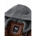 thumbnail image 4 of KVE Men's Faux Leather Jacket Waterproof Motorcycle Bomber Jacket Vintage PU Moto Biker Coat Camel Large, 4 of 9