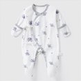 thumbnail image 2 of sdbrld 3 6 9 12 Months Preemie Clothes Newborn Sleepers Boy 1T 2T Unisex Baby Long Sleeve Romper Pajamas Bodysuit Infant Fall Winter Dark Gray Sizes 1-3 Months, 2 of 6
