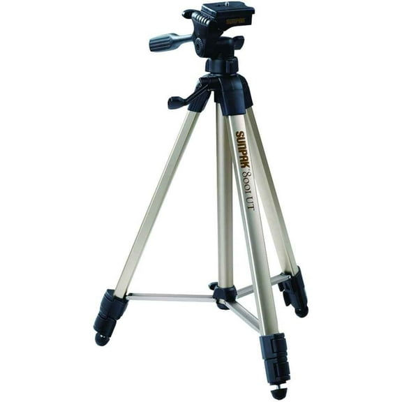 Sunpak 620-080 Tripod with 3-Way Pan Head (Folded height: 20.8"; Extended height: 60.2"; Weight: 2.3lbs; Includes 2nd quick-release plate)