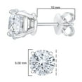 thumbnail image 5 of AGS Certified 14K White Gold 1.0 Cttw 4-Prong Set Brilliant Round-Cut Solitaire Diamond Push Back Stud Earrings (E-F Color, I1-I2 Clarity), 5 of 8